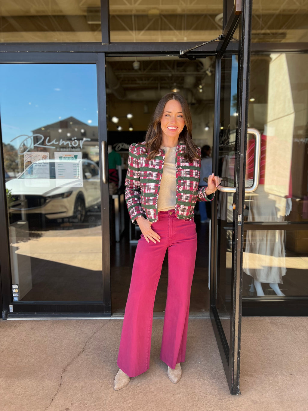 Hazel Jacket - Party Plaid