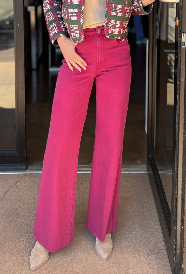 Fiona High Rise Clean Hem - Beaujolais