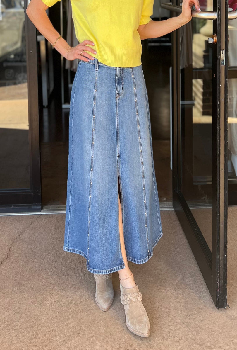 Parker Skirt With Studs - Blue Moment