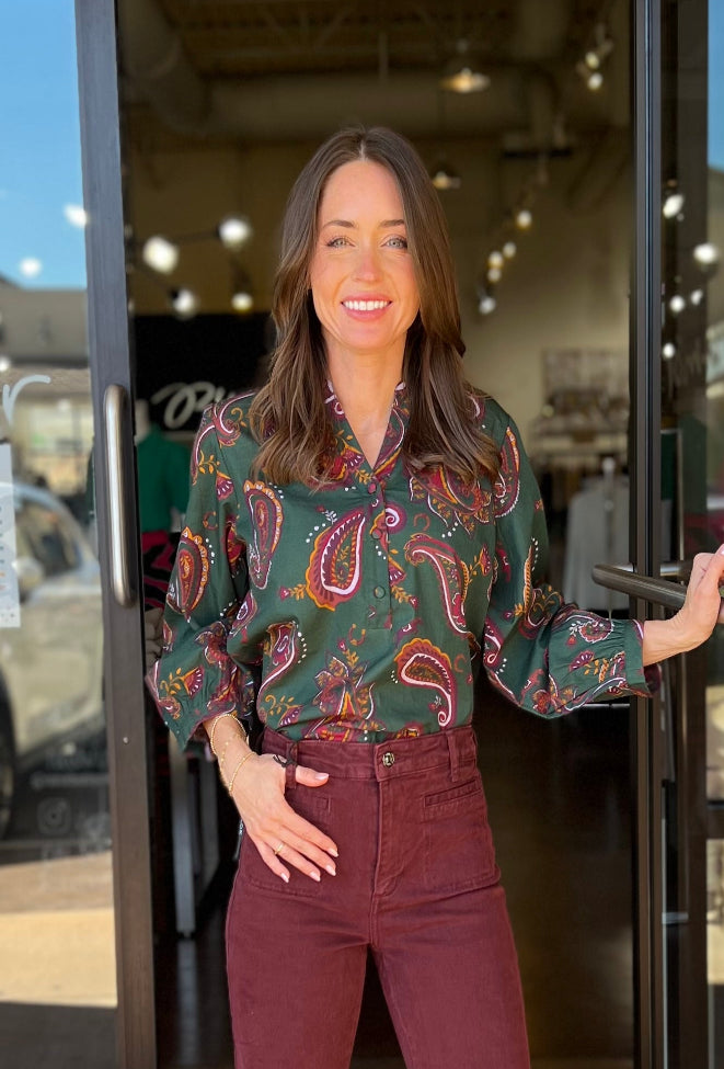 Daniella Top - Winter Paisley