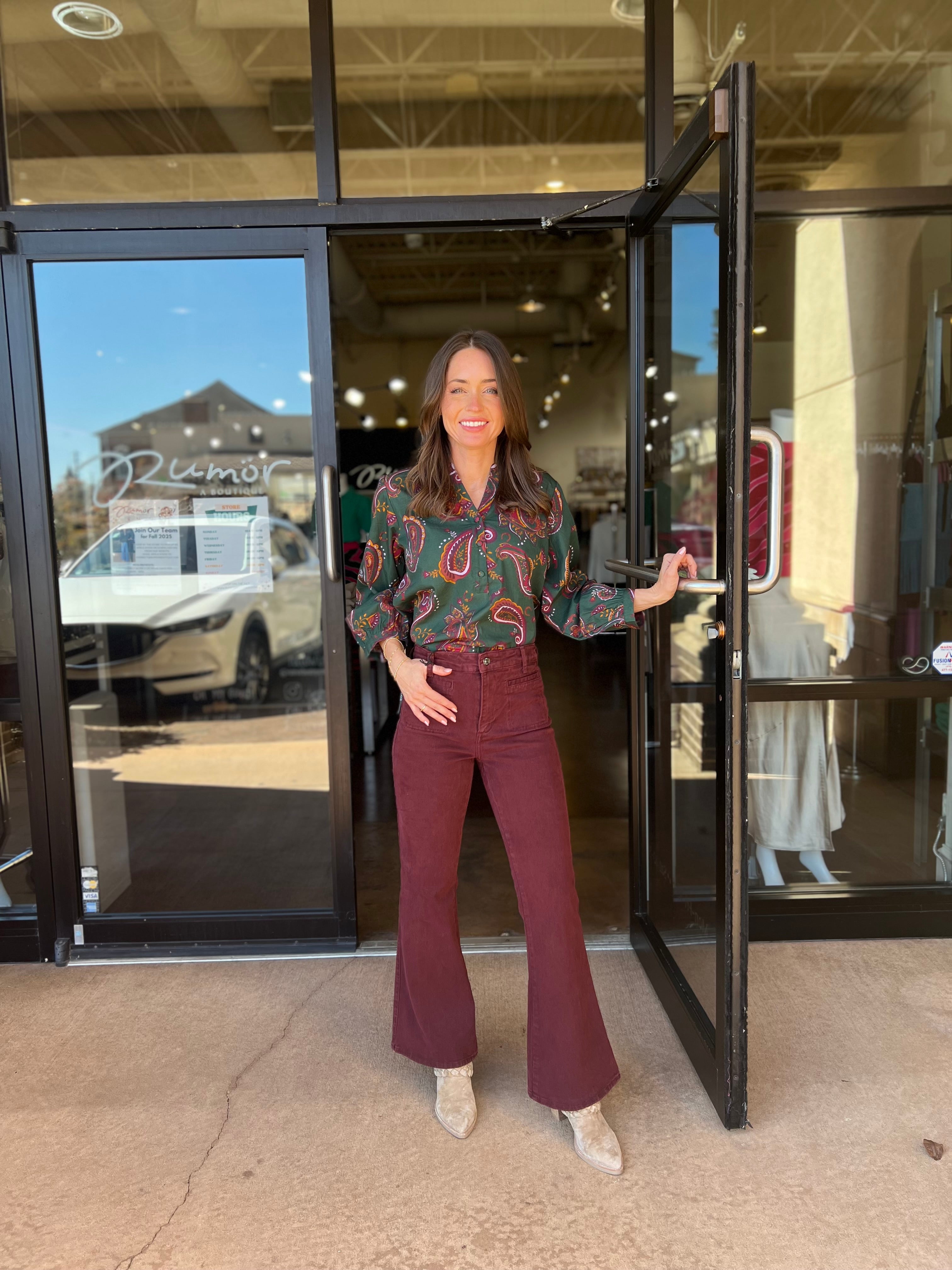 Daniella Top - Winter Paisley