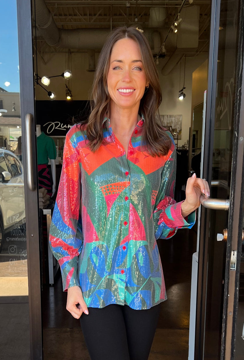 Sadie Top - Tropical Jungle