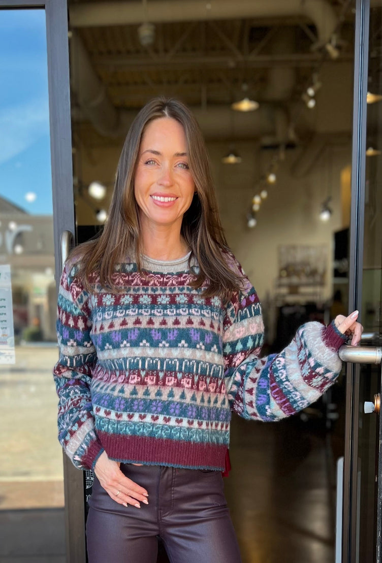 Favorite Things Sweater - Frosted Wine