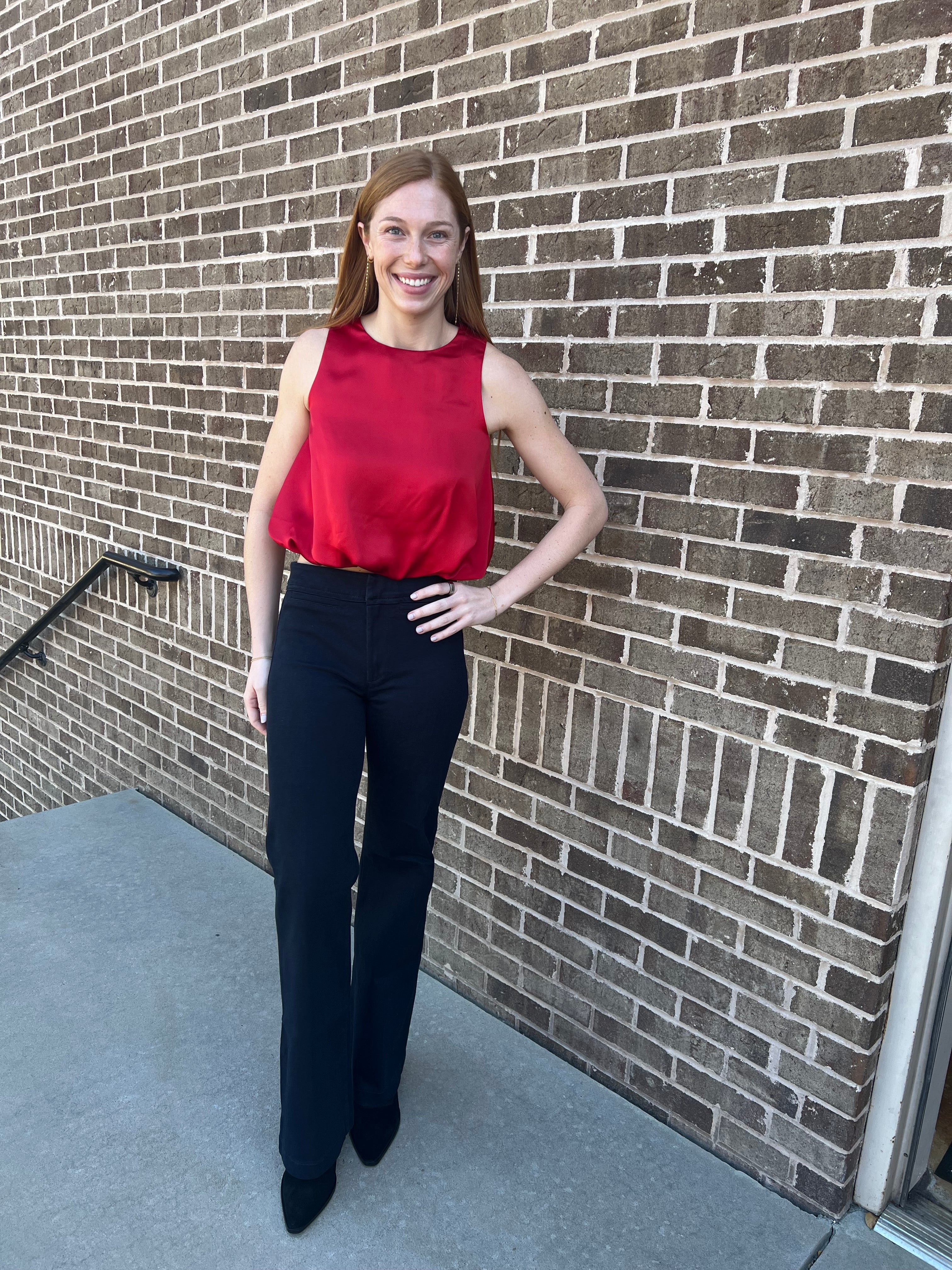 Yazmin Sleeveless Top - Dark Red