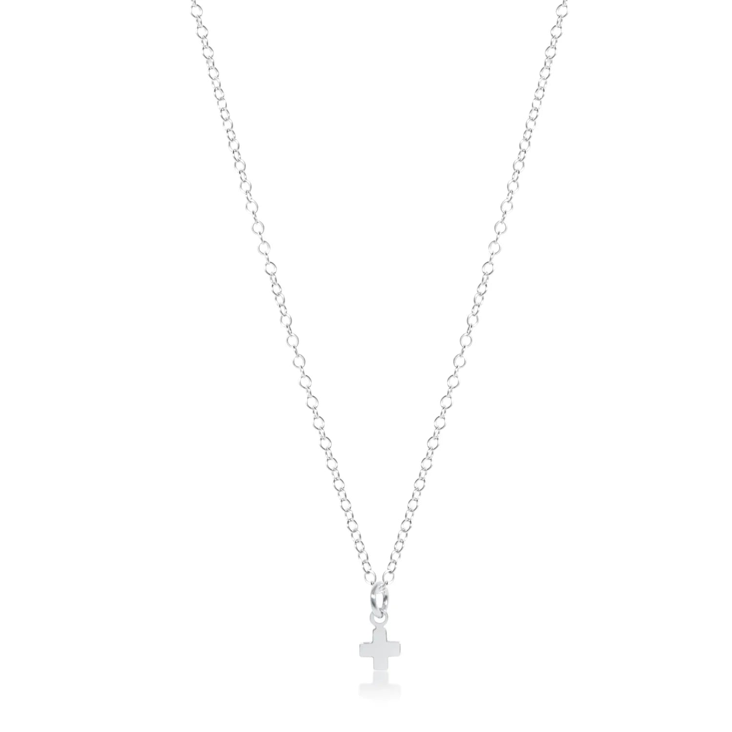 16" Necklace Sterling - Signature Cross Small Sterling