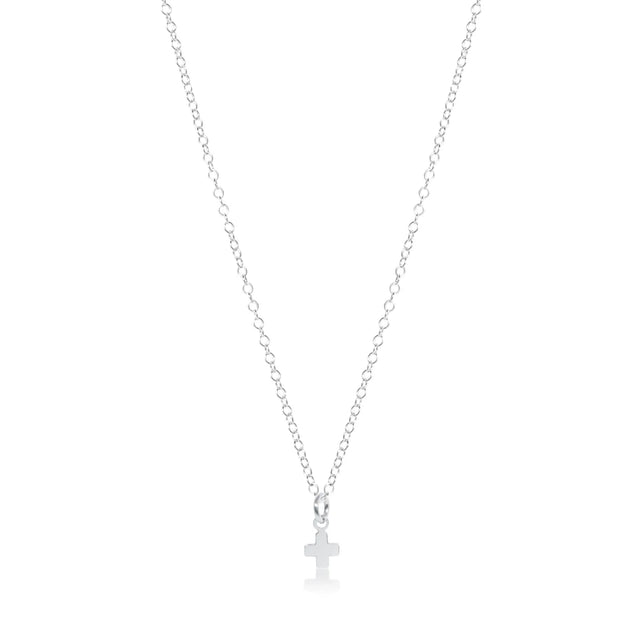 16" Necklace Sterling - Signature Cross Small Sterling