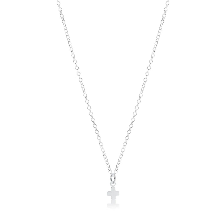 16" Necklace Sterling - Signature Cross Small Sterling