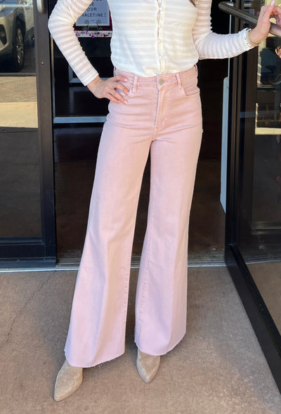 Fiona Wide Leg Denim - Rose