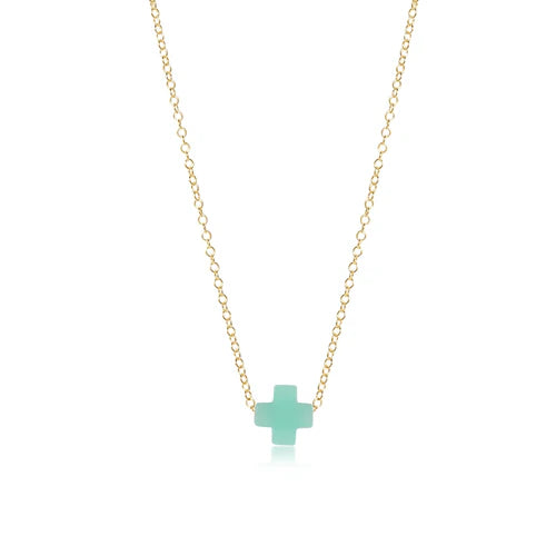 16" Necklace Gold - Signature Cross