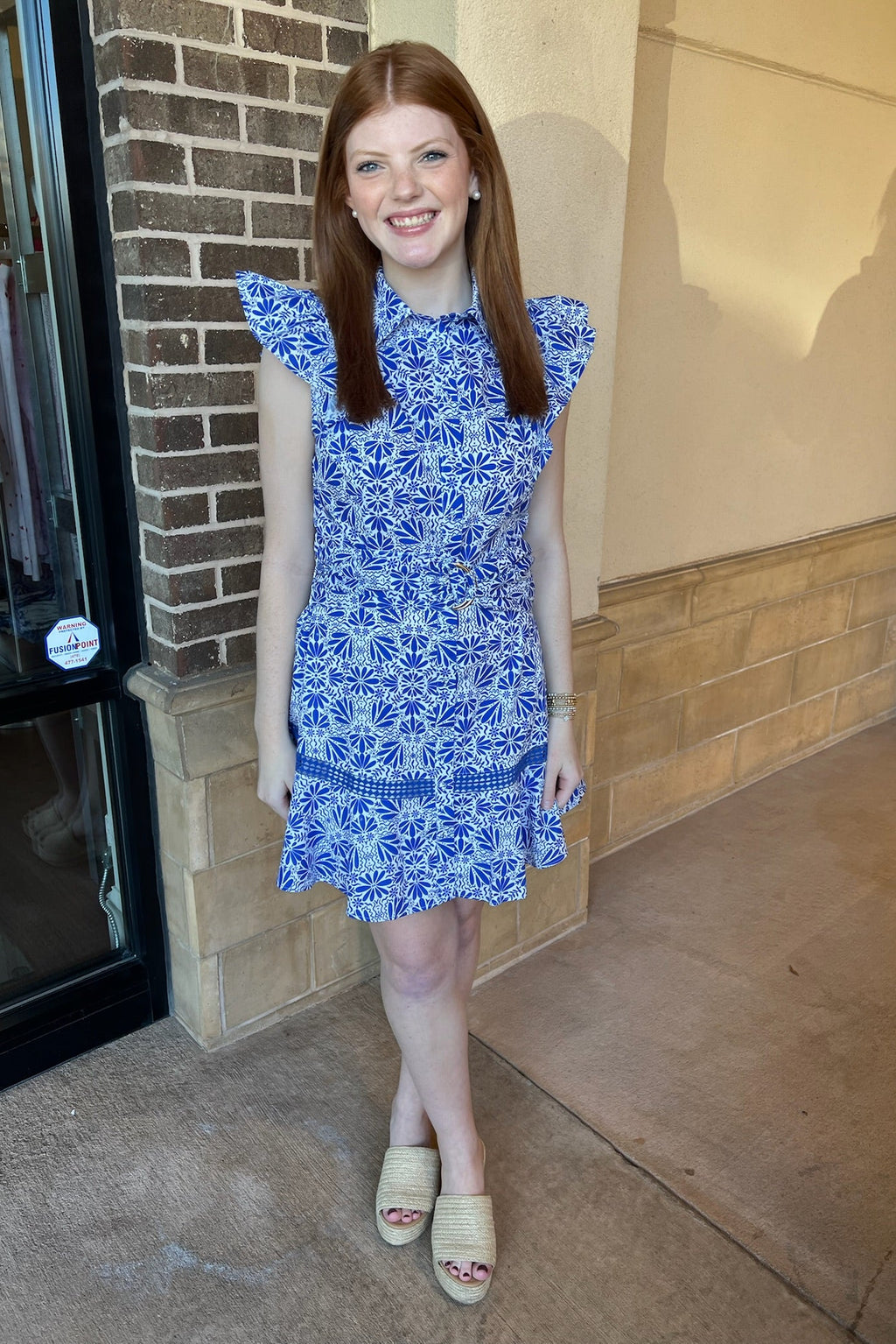 Cara Mini Dress - Ceramic Bloom