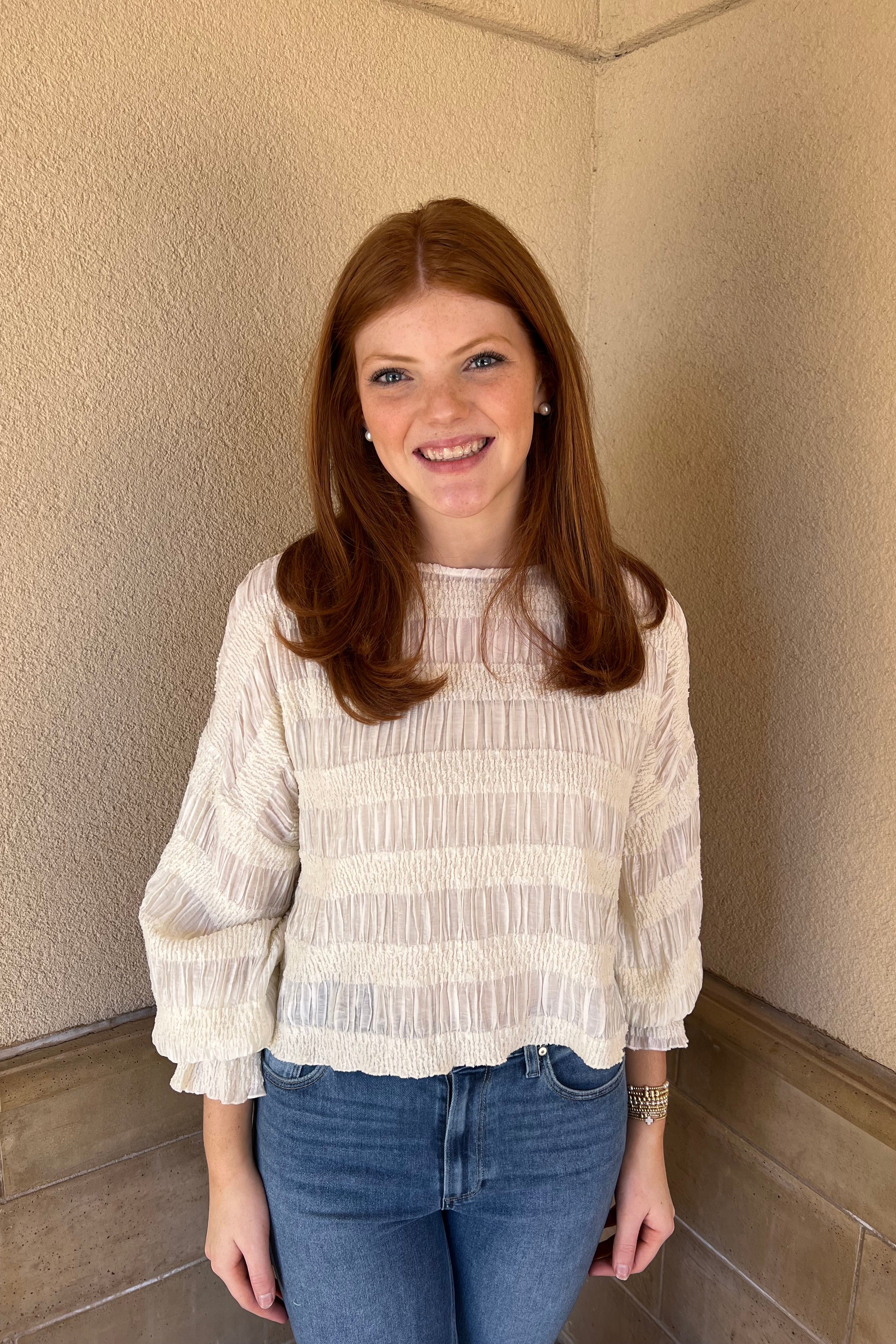 Nixie Long Sleeve Top - Ivory