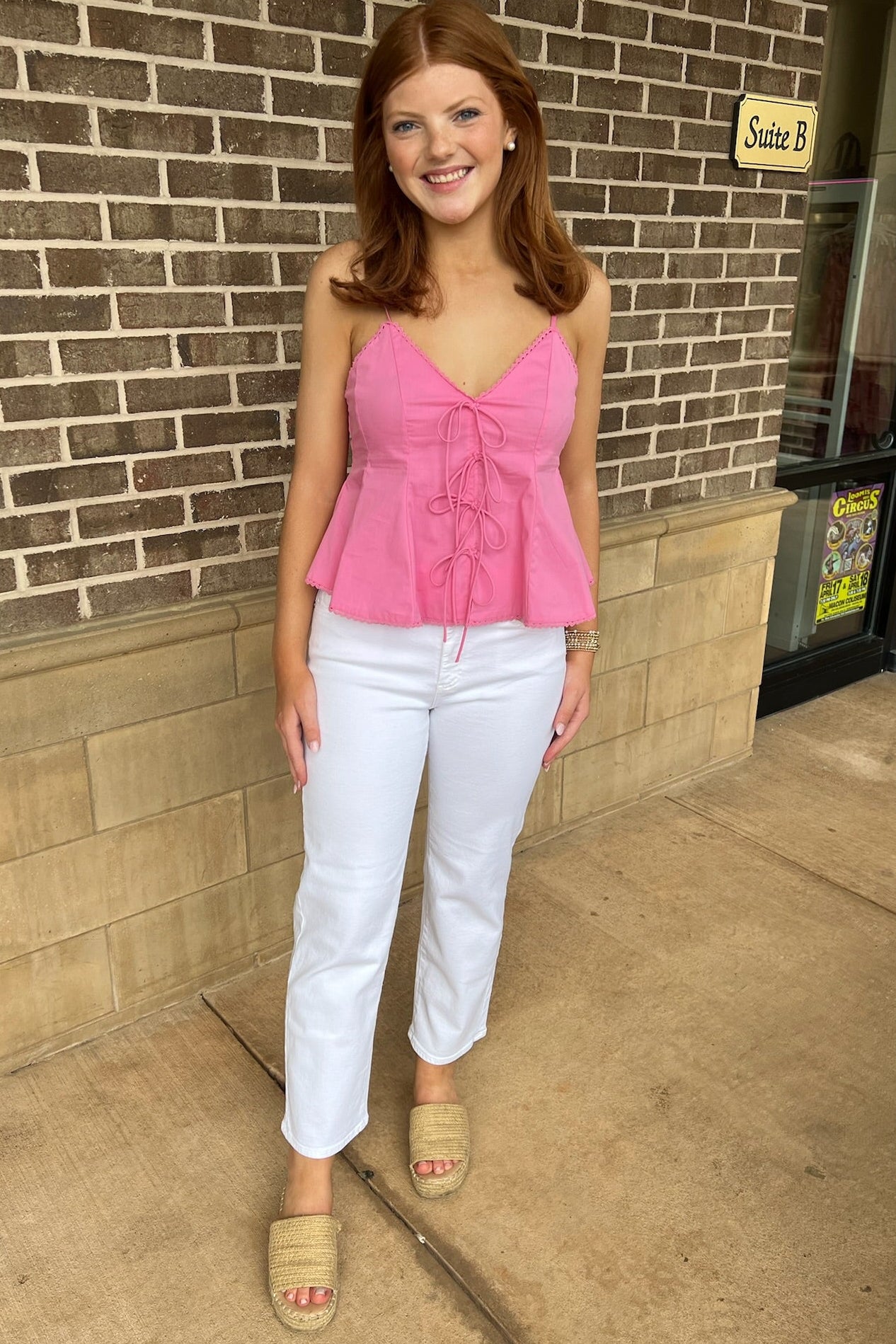 Haven Bow Tie Top - Pink