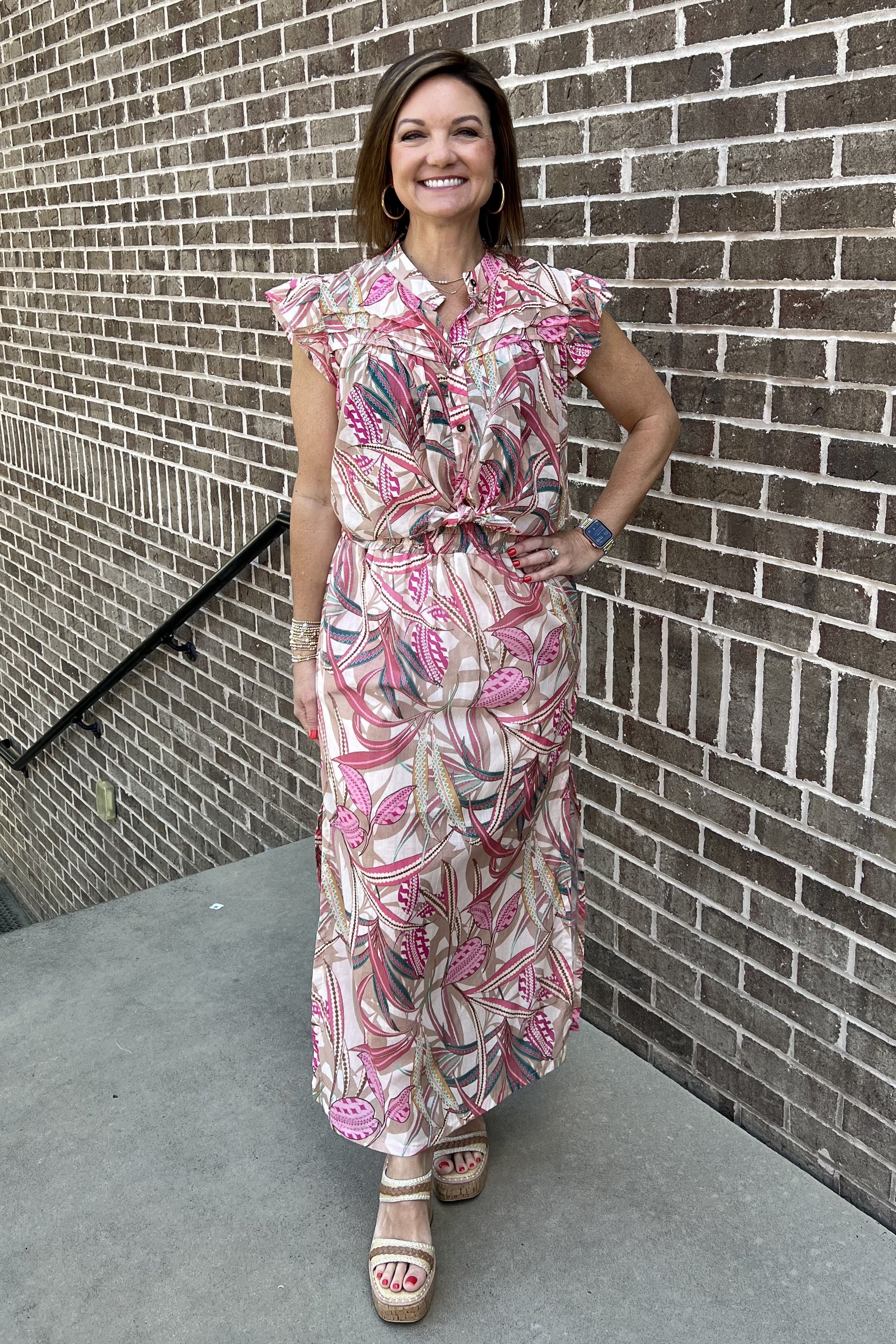 Vania Maxi Skirt - Tropical Pink