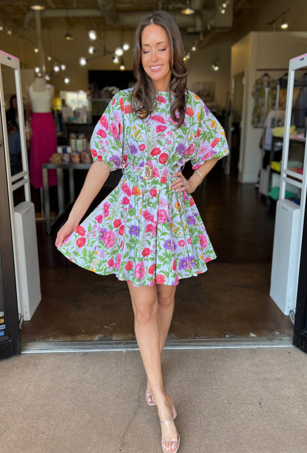Fallon Swing Dress - Garden Print