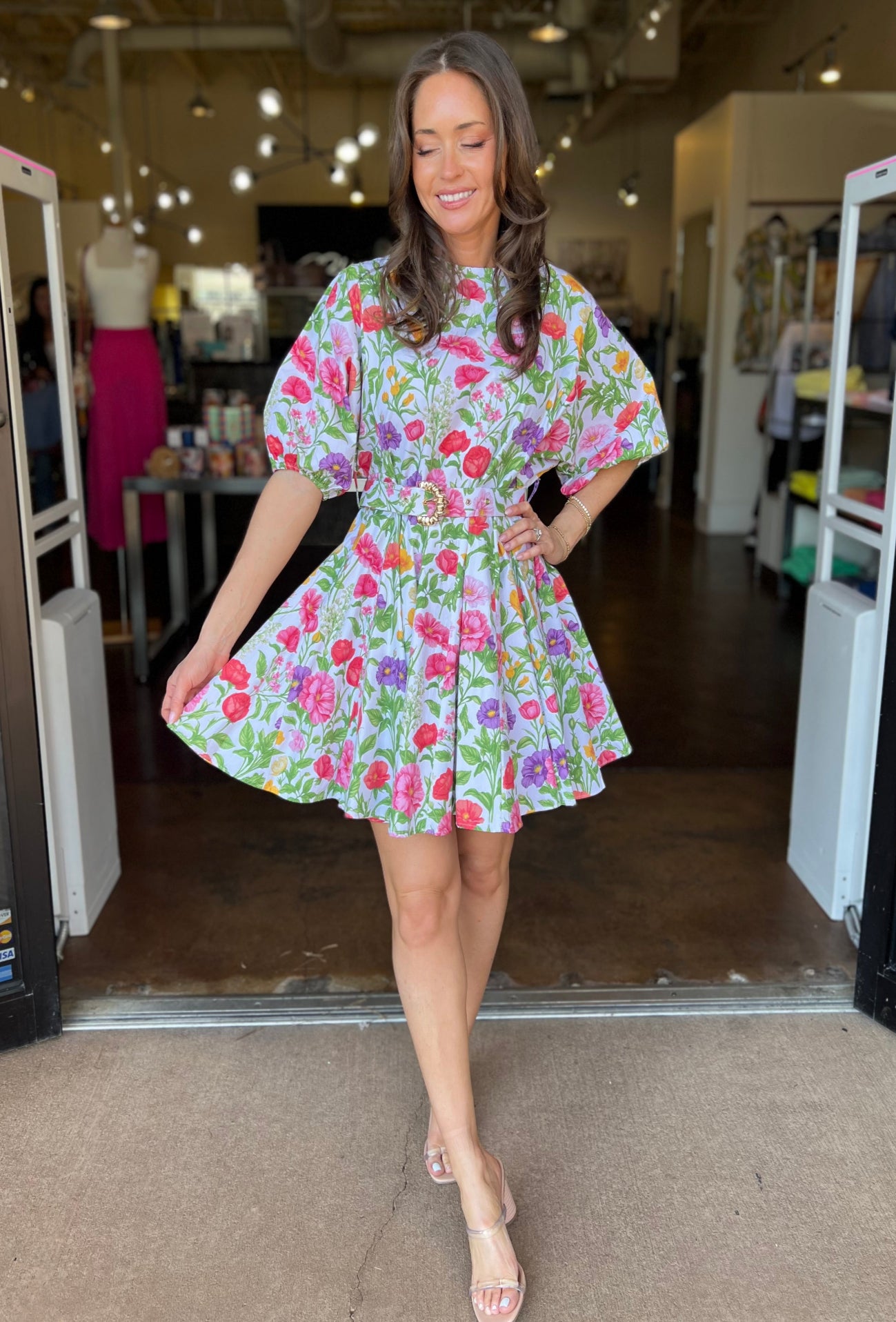 Fallon Swing Dress - Garden Print