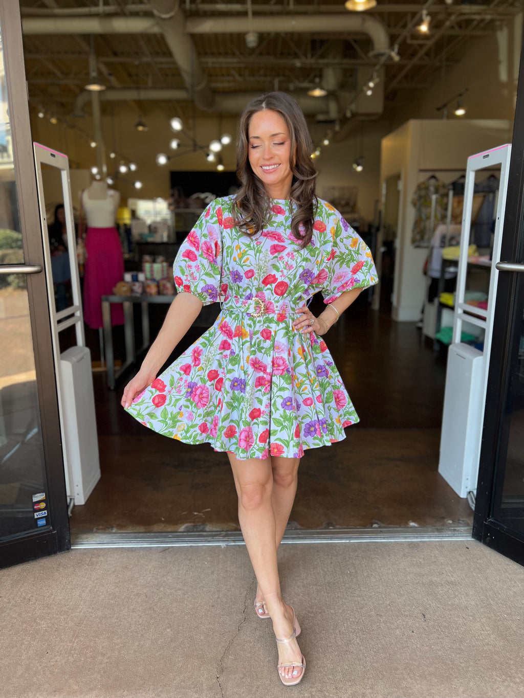 Fallon Swing Dress - Garden Print