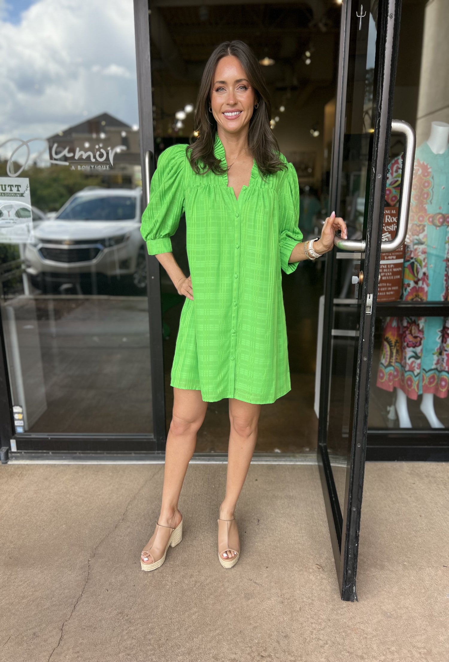 Abigail Dress - Greenery