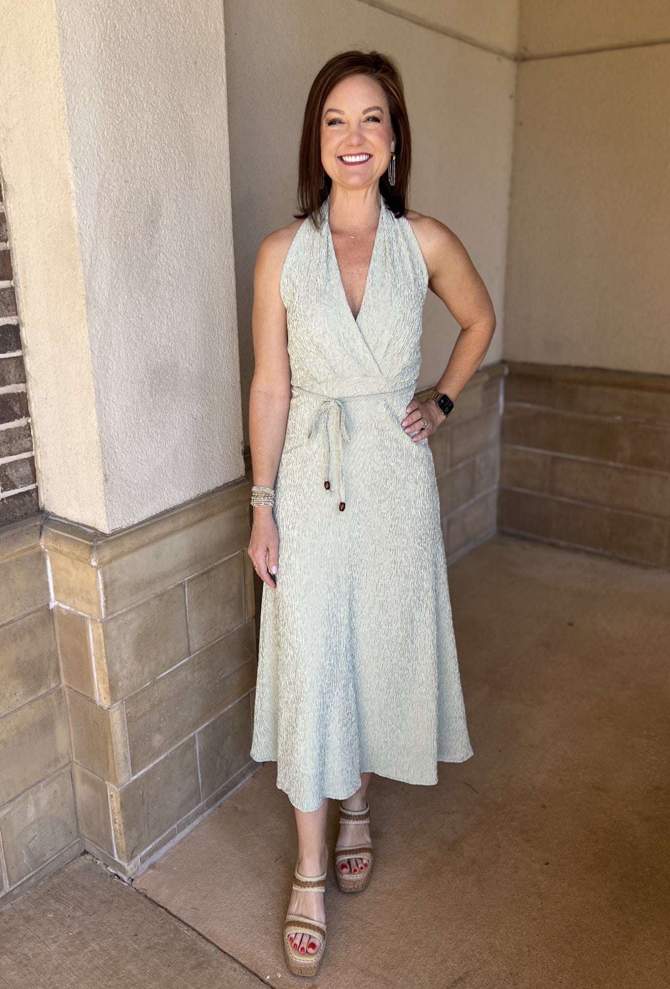 Monique Halter Dress - Aloe