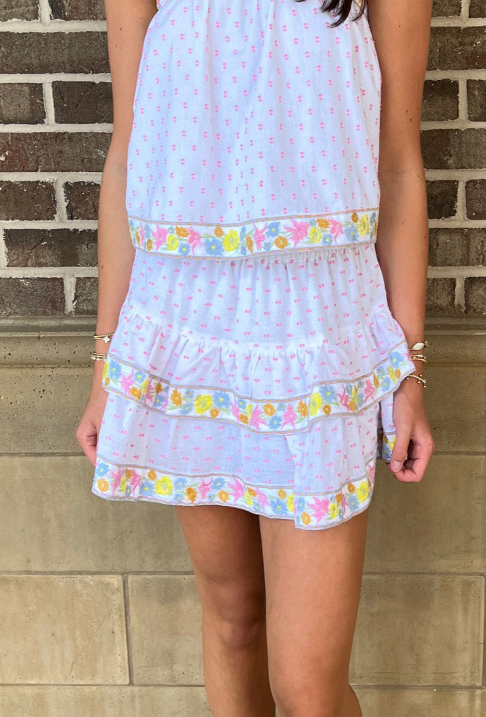 Marni Embroidered Skirt - Floral Pastel