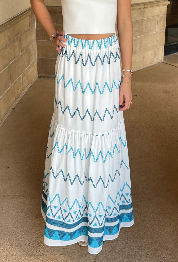 Lea Skirt -Agean Blue