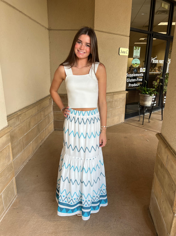 Lea Skirt -Agean Blue