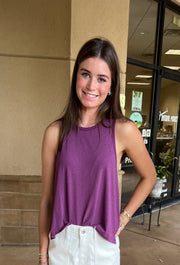 Tempo Flash Finish Tank - Deep Mulberry