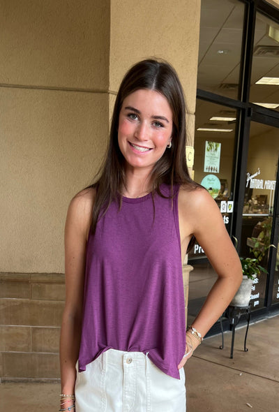 Tempo Flash Finish Tank - Deep Mulberry