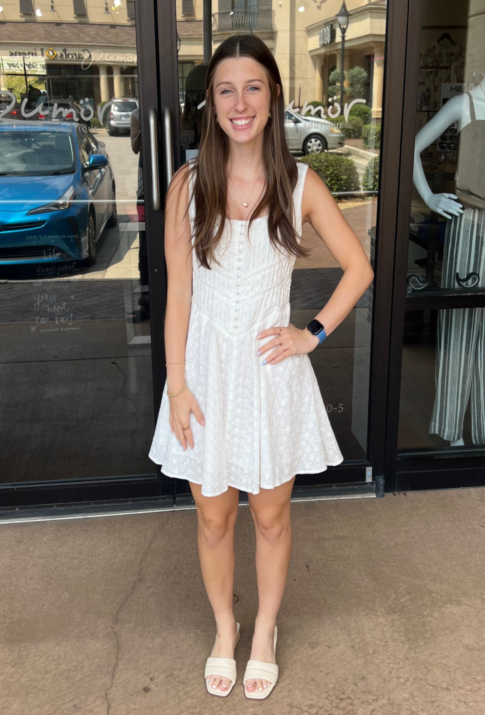 Nathalie Dress - Eggshell