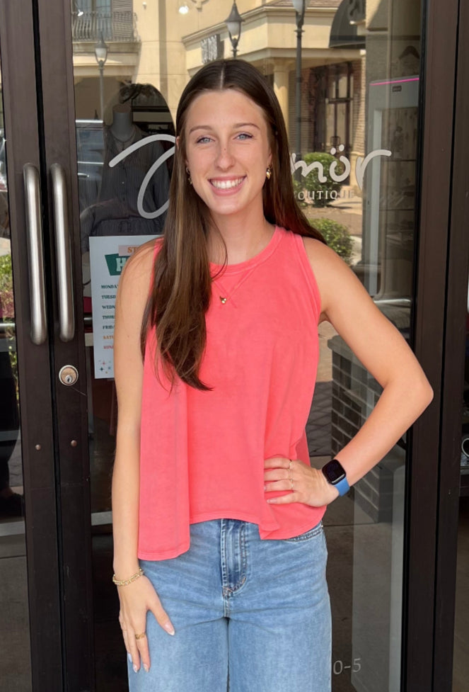 Hialeah Tee - Radiant Watermelon