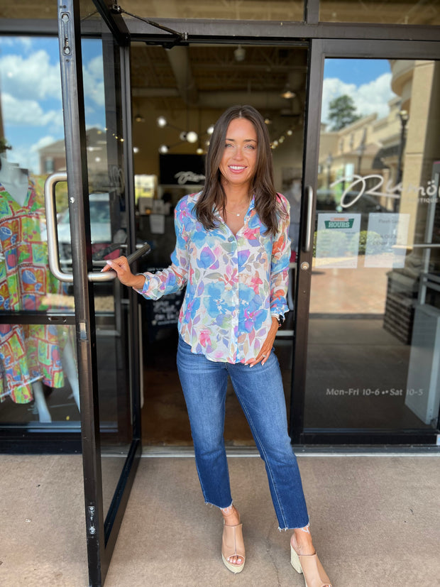 Front Hipster Shirt - Garden Floral