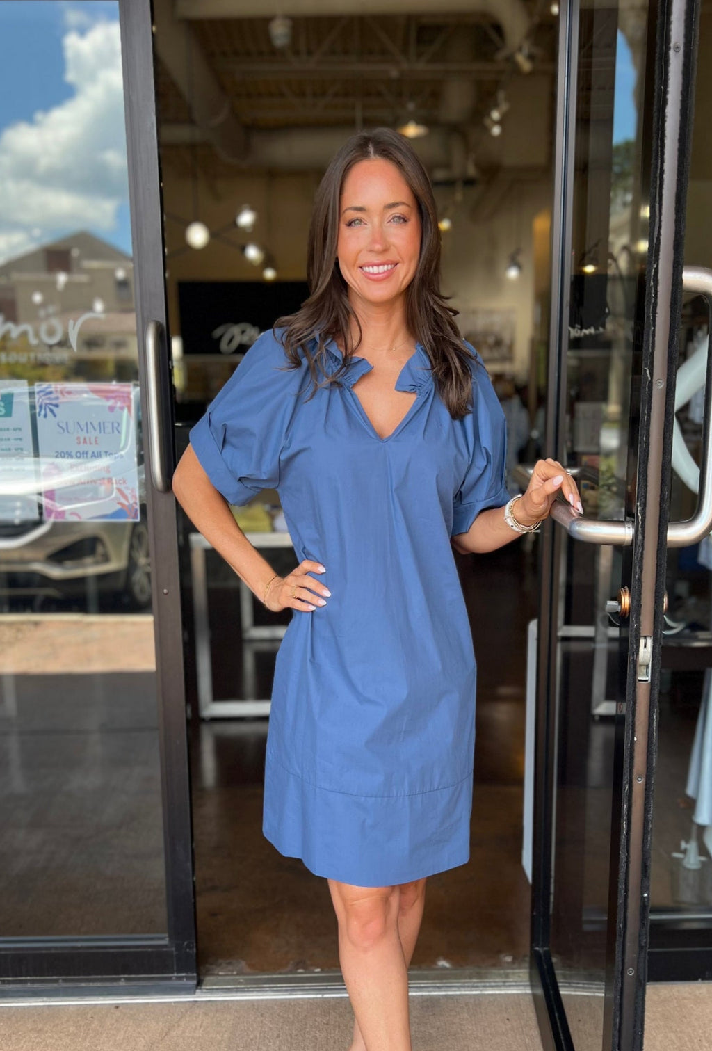 Tabitha Midi Dress - French Blue
