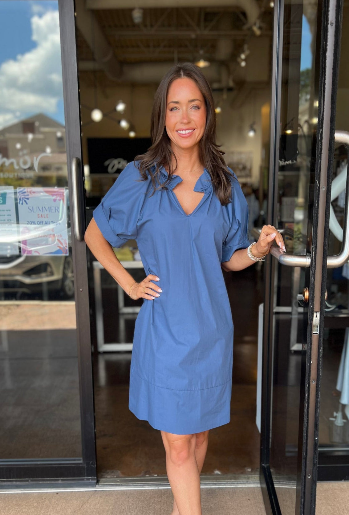 Tabitha Midi Dress - French Blue