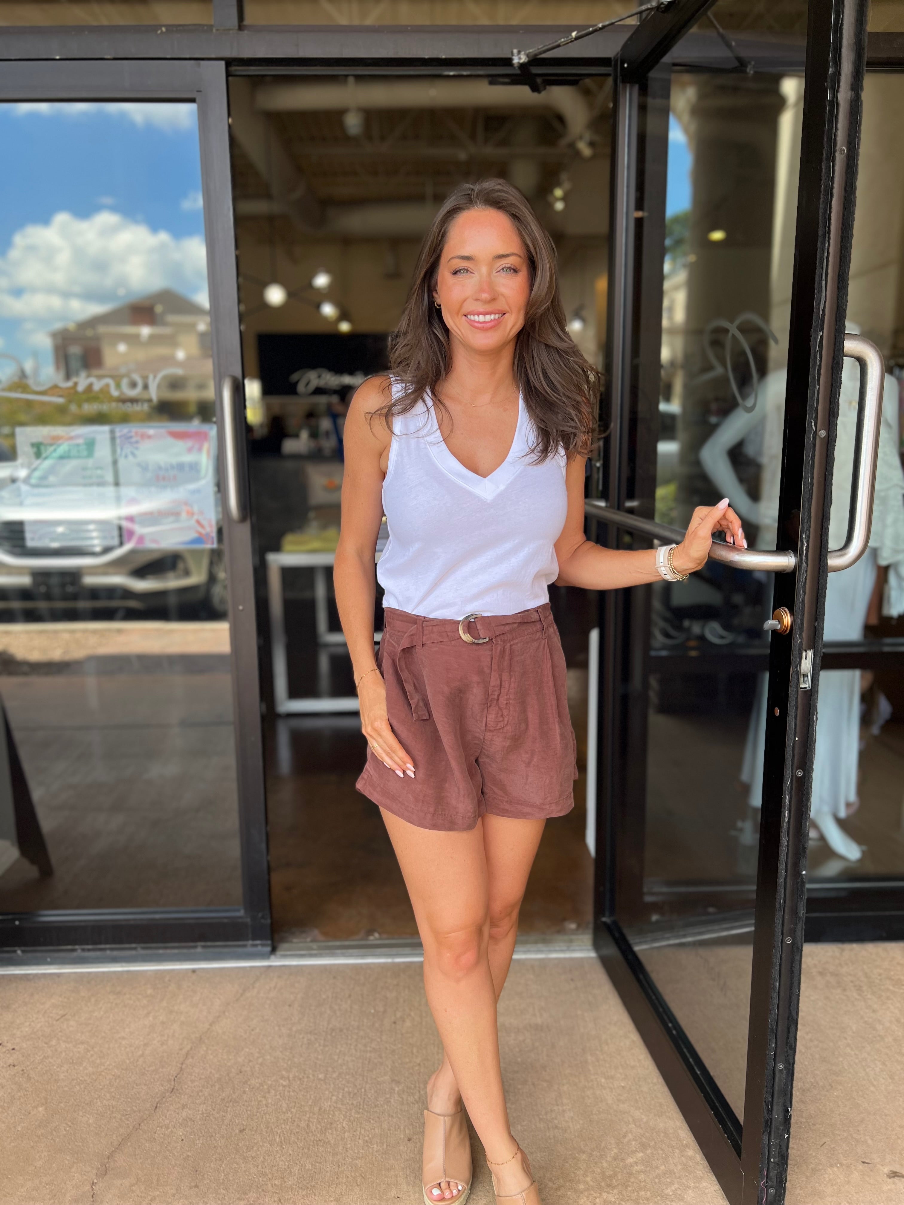 D-Ring Sash Belt Short - Brown