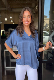 Tarryn Blouse - French Blue