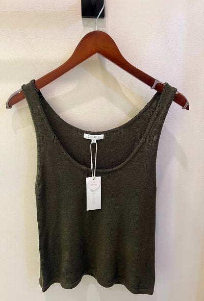 Haven Sweater Knit Tank - Fern