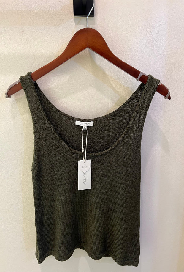Haven Sweater Knit Tank - Fern
