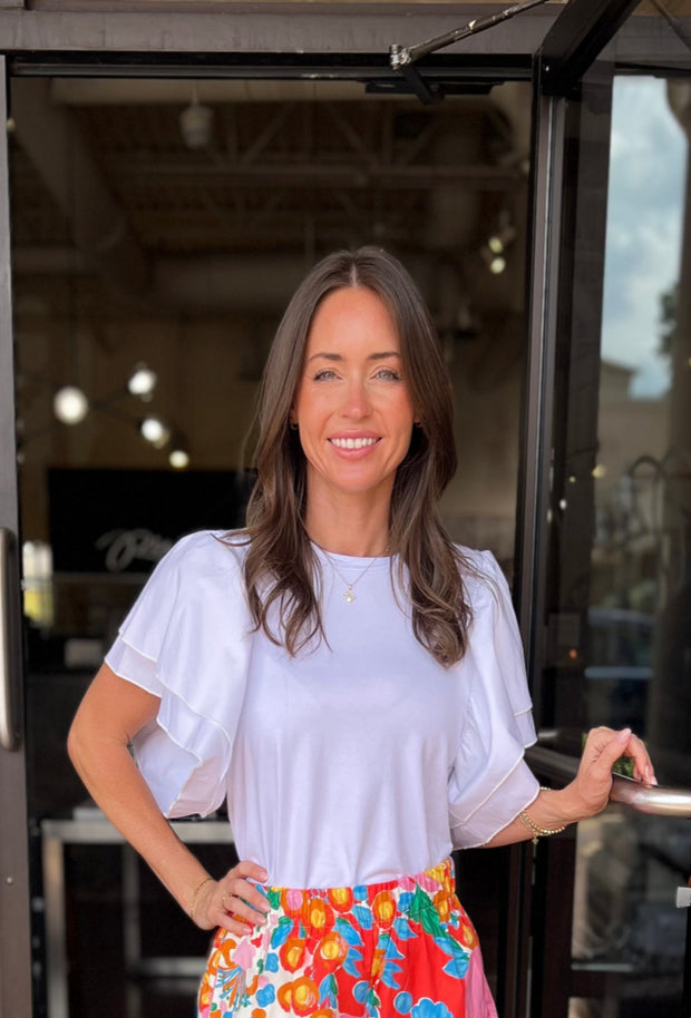 Iris Cotton Top - White