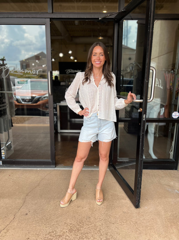 Esme Eyelet Blouse - Ivory