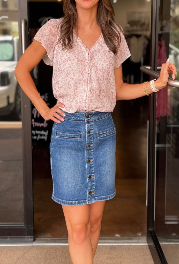 Quinn Jean Skirt - Denim