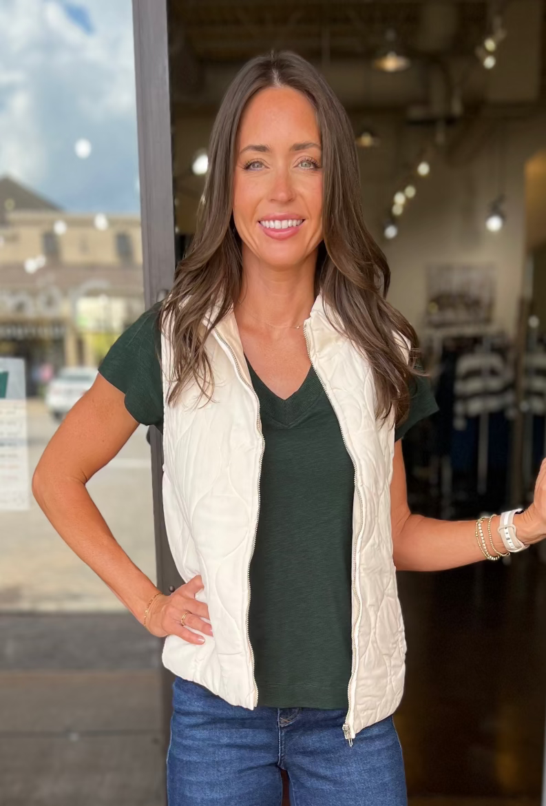 Relaxed Short Sleeve V-Neck Tee - Spruce