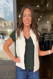 Relaxed Short Sleeve V-Neck Tee - Spruce