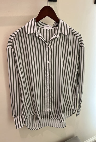 Oversized Stripe Button Down - Fernwood