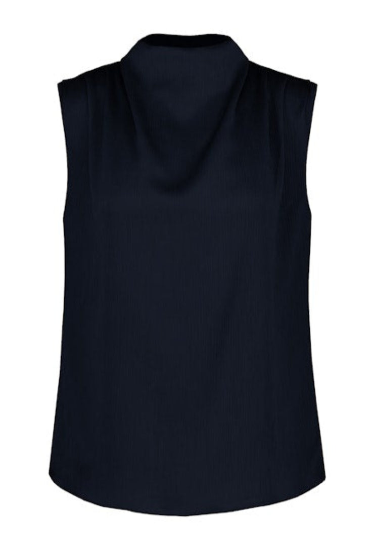 Beckette Plisse Top - Indigo