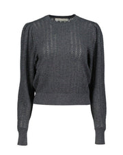 Sienna Puff Sleeve Metallic Sweater - Chrome