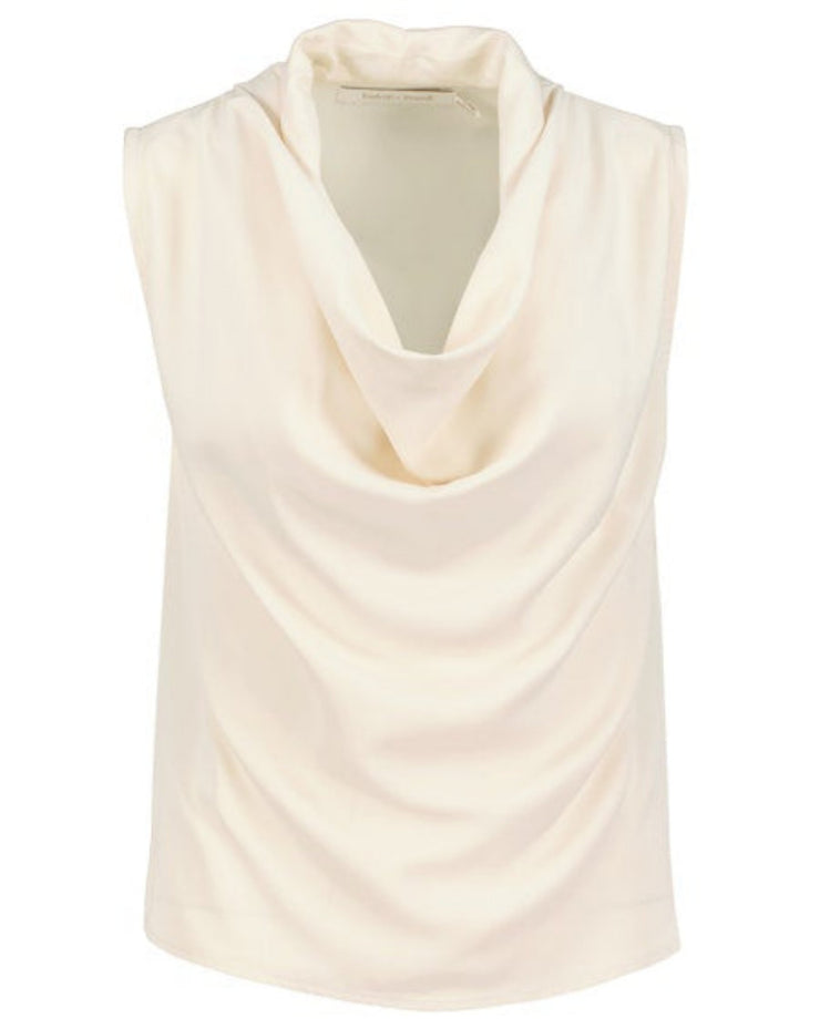 Olivia Cowl Neck Top - Ivory