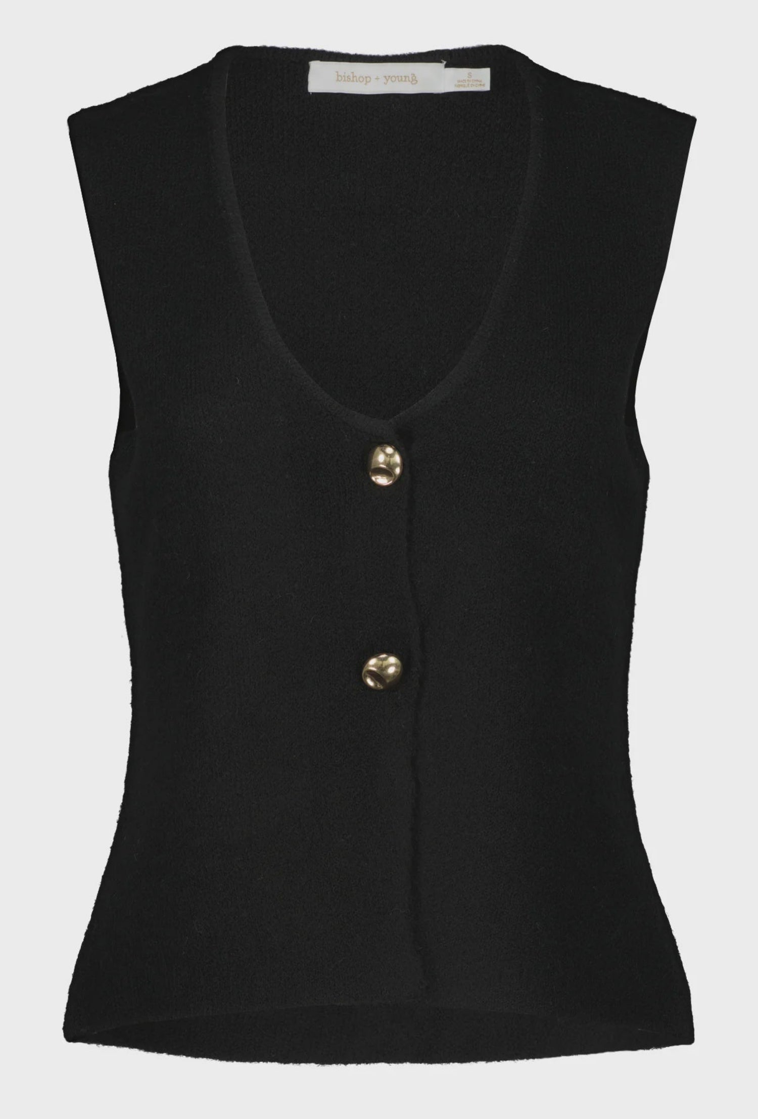 Gelina Sleeveless Sweater - Black