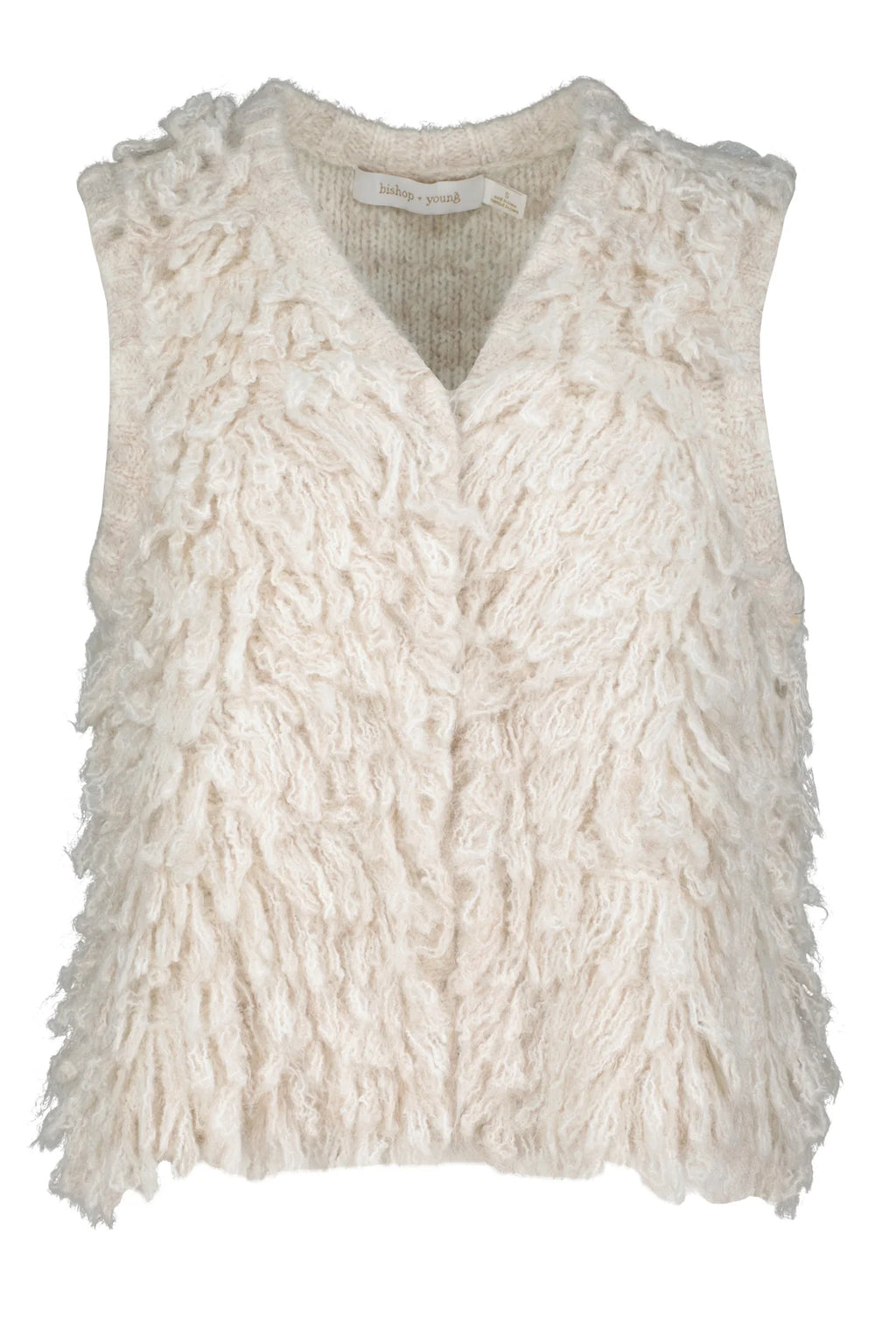 Miranda Fringe Sweater Vest - Cloud