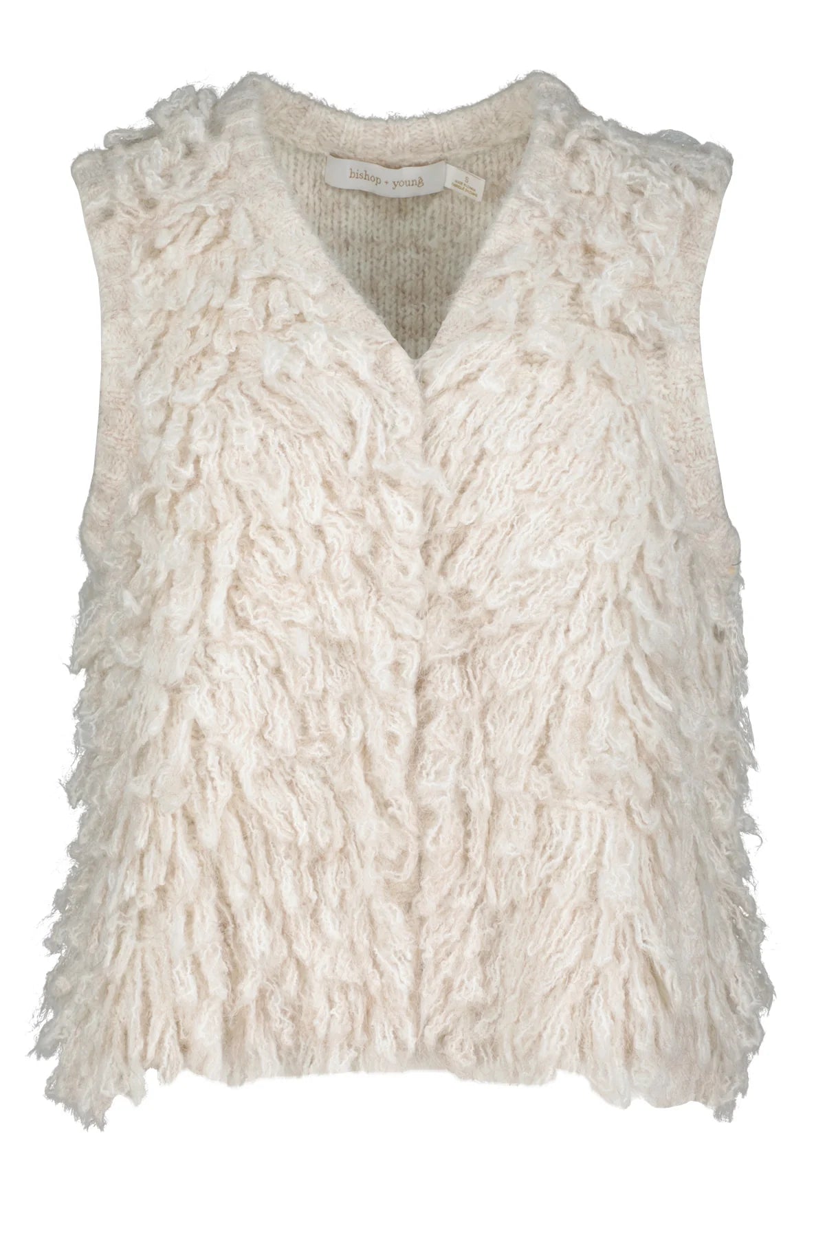 Miranda Fringe Sweater Vest - Cloud