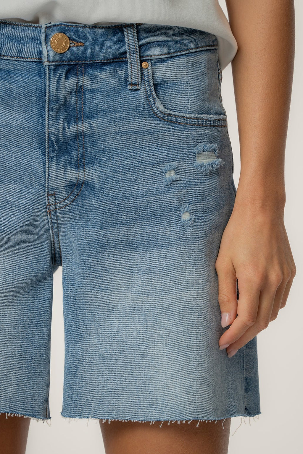 Hailey High Rise 6" Denim Short - Focus