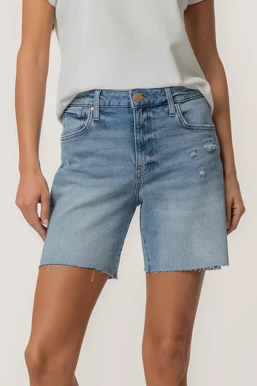 Hailey High Rise 6" Denim Short - Focus